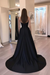 Bridelily Sexy Black Slit Sleeveless Designer Evening Dress - Prom Dresses