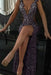 Grape  Bridelily Sexy Lace Evening Gowns Sleeveless Beading Split Popular Prom Dresses CE0061 - Prom Dresses