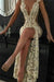 Bridelily Sexy Lace Evening Gowns Sleeveless Beading Split Popular Prom Dresses CE0061 - Prom Dresses