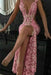 Rose Bridelily Sexy Lace Evening Gowns Sleeveless Beading Split Popular Prom Dresses CE0061 - Prom Dresses