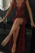 Burgundy Bridelily Sexy Lace Evening Gowns Sleeveless Beading Split Popular Prom Dresses CE0061 - Prom Dresses