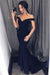 Bridelily Sexy Mermaid Evening Dresses Off-the-Shoulder V-Neck Long Prom Dresses - Prom Dresses