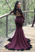 Bridelily Sexy Mermaid Long Sleeves Prom Dresses 2019 Appliques Open Back Evening Dresses with Beadings SK0041 - Prom Dresses