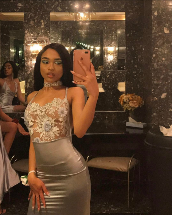 Bridelily Sexy Sleeveless Mermaid Lace Halter Backless Evening Dress - Prom Dresses