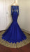 Bridelily Shiny Royal Blue Prom Dresses | Off-the-Shoulder Evening Gowns - Prom Dresses