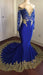 Bridelily Shiny Royal Blue Prom Dresses | Off-the-Shoulder Evening Gowns - Prom Dresses