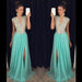 Bridelily Short Sleeve A-Line Crystal Prom Dresses New Arrival Floor Length Evening Gowns GA052 - Prom Dresses