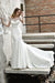 Bridelily Short Sleeve Mermaid Satin Lace Wedding Dress - wedding dresses