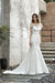 Bridelily Short Sleeve Mermaid Satin Lace Wedding Dress - wedding dresses