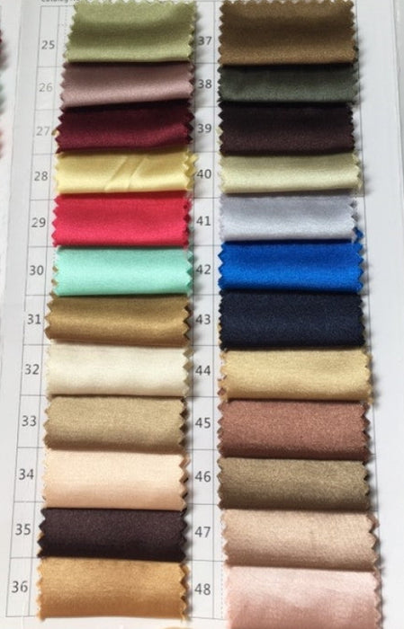 Bridelily Stretch Satin Swatch with 68 Colors - Swatches