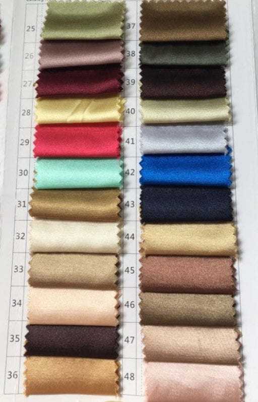Bridelily Stretch Satin Swatch with 68 Colors - Swatches