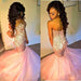 Bridelily Sweetherat Crystal Mermaid Lace-Up Evening Gown with Beadings Latstst 2019 Pink Prom Dress - Prom Dresses