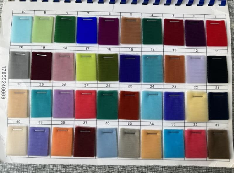 Bridelily Tulle Swatch with 71 Colors - Swatches