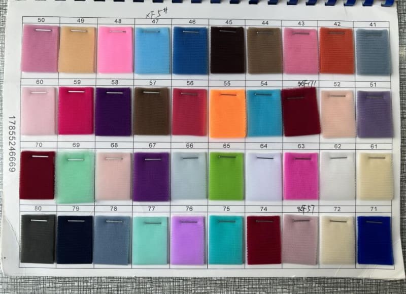 Bridelily Tulle Swatch with 71 Colors - Swatches