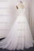 Bridelily V-neck Appliques Tulle A-line Wedding Dress - wedding dresses