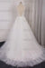 Bridelily V-neck Appliques Tulle A-line Wedding Dress - wedding dresses