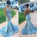 Bridelily V-neck Halter Prom Dress | 2019 Mermaid Backless Evening Gowns BK0 - Prom Dresses