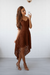 Brown Bridelily A-Line Lace Spaghetti Straps Sleeveless Short/Mini With Layers Dresses - Prom Dresses