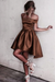 Brown Sexy Off the Shoulder Prom Simple Short Homecoming Dress - Prom Dresses