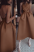 Brown Unique Tea Length Satin Party Spaghetti Straps Backless Prom Dress - Prom Dresses