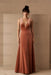 Plus Size Evening Dress A-Line V-Neck Floor-Length Sleeveless Zipper Velour Formal Dinner Dresses