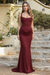 Burgundy Corset Mermaid Prom Dress
