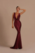 Burgundy Elegant Champagne Mermaid Prom Dress Long Slimming