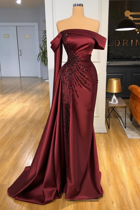 Burgundy Evening Dress
