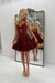 Burgundy Glitter Tiered Ruffle Short Homecoming Dress Strapless Sweetheart Mini Prom Dress