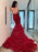 Burgundy Mermaid Prom Dress with One Shoulder Elegance