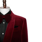 Gorgeous Burgundy Two-Pieces Men Suits Shawl Lapel Bespoke Prom Outfit