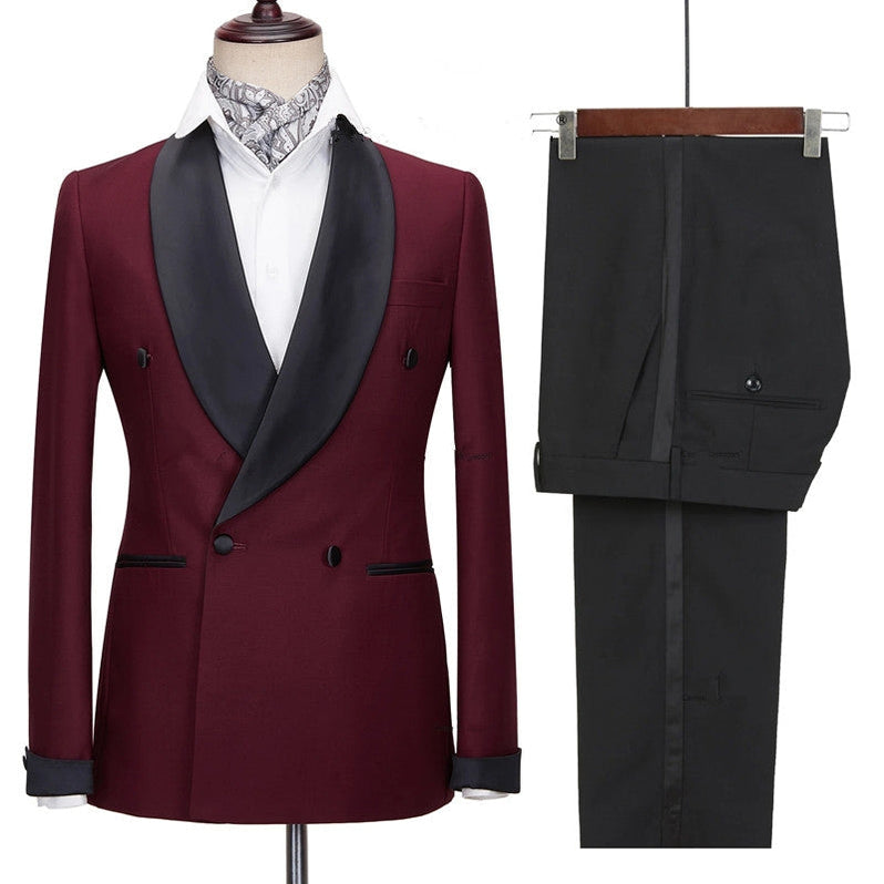 Slim Fit 2 Pieces with Matching Bow Tie Tuxedo Black TSJQ-1