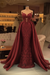 Burgundy Chic evening dresses long lace Prom dresses - Prom Dresses