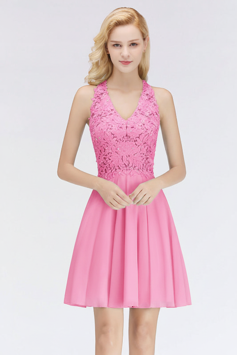 Candy Pink Bridesmaid Dress