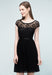 Bridelily Pretty Scoop Sleeveless Black Lace Short Junior Bridesmaid Dress