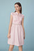 Cap Sleeves Pink Lace-trimmed Crepe Mini dress Daily Wear Dress - Dresses