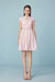 Cap Sleeves Pink Lace-trimmed Crepe Mini dress Daily Wear Dress - Pink / S - Dresses