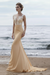 Champagne Lace Mermaid Wedding Dress