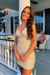 Champagne Sparkly Beaded Spaghetti Straps Tight Short Homecoming Dress