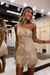 Champagne Bling One Shoulder Sequins Short Homecoming Dress Party Dresses