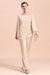 Champagne Chiffon Two Pieces Mother of the Bride Jumpsuits Mother Outfits - Prom Dresses