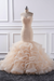 Champagne Elegant sweetheart Mermaid Tulle Wedding Dresses - wedding dresses