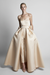 Champagne Sweetheart Evening Jumpsuit Ball Gown Ankle Length Sleeveless Satin Social Party Jumpsuit