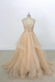 Champagne Eye-catching Appliques Tulle A-line Wedding Dress - Wedding Dresses