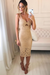 Champagne Sexy Sheath Knee Length Homecoming Straps Lace Short Prom Dresses - Prom Dresses