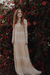 Champagne Long Sleeve Lace Beach Country Wedding Dress - Wedding Dresses