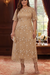 Champagne Plus Size A-Line Lace Embroidery Mother of the Bride Dresses Ankle-Length Floral Wedding Guest Dress