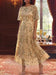 Champagne Scoop Neck Lace Embroidery Mother of the Bride Dresses Floral