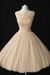 Champagne Simple A Line Chiffon Short Prom Dresses tulle Homecoming Dresses