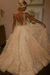 Champagne Sparkly V-neck Sleeveless Backless Floor-length Party Dress Prom Dresses - Prom Dresses
